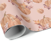 ウォーターカラーカボンプキンス秋 ラッピングペーパー (ロールコーナー)