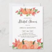 ウォーターカラーカボンプキンズオータムブライダルシャワー 招待状 (正面)