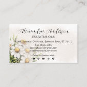 ウォーターカラーカモミールエッセンシャル油フローラ 名刺 (裏面)