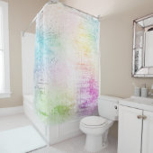 ウォーターカラーカラフルパステル シャワーカーテン (インサイチュ)