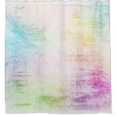 ウォーターカラーカラフルパステル シャワーカーテン (正面)