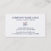 ウォーターカラーカラフルフローラブーケ 名刺 (裏面)