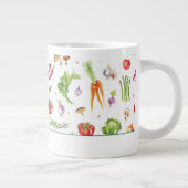 ウォーターカラーカラフル野菜 名前入り ジャンボコーヒーマグカップ (右)