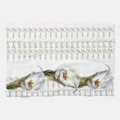 ウォーターカラーカラリリーホームスイートホームカスタム キッチンタオル (横)