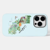 ウォーターカラーカリフォルニア州アートマップ Case-Mate iPhoneケース (裏面 (横))