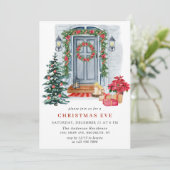 ウォーターカラーカントリーホリデーハウスクリスマスイブ 招待状 (スタンド正面)
