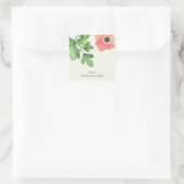 ウォーターカラーガーデンステッカー スクエアシール (バッグ)