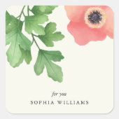 ウォーターカラーガーデンステッカー スクエアシール (正面)