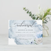 ウォーターカラーガーデンダスティブルーフラワーズ招待状 招待状 (スタンド正面)