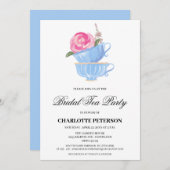 ウォーターカラーガーデンティーパーティーブライダルシャワー 招待状 (正面/裏面)