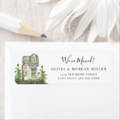 ウォーターカラーガーデンハウス引っ越しました差出人住所 ラベル (インサイチュ)