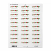 ウォーターカラーガーデンバラ自然花 ラベル (フルシート)