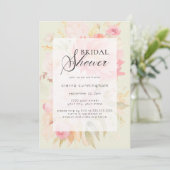 ウォーターカラーガーデンピンク牡丹フローラブライダルシャワー 招待状 (スタンド正面)