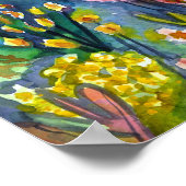 ウォーターカラーガーデンフラワーアート ポスター (角)