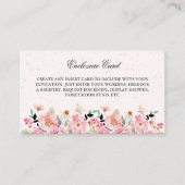 ウォーターカラーガーデンフラワーズブライダルシャワー エンクロージャーカード (正面)