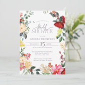 ウォーターカラーガーデンフラワーズブライダルシャワー 招待状 (スタンド正面)