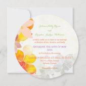 ウォーターカラーガーデンフラワーズボホ結婚ズ 招待状 (裏面)