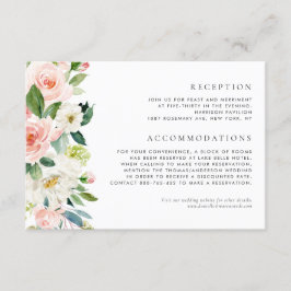 ウォーターカラーガーデンフラワーズ春の結婚式詳細 エンクロージャーカード