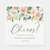 ウォーターカラーガーデンフラワーズ春の結婚式 スタンダードランチョンナプキン (正面)