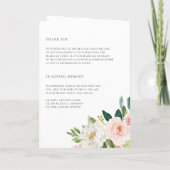 ウォーターカラーガーデンフラワーズ春の結婚式 プログラム (裏面)