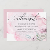 ウォーターカラーガーデンフローラピンクポピー招待状 招待状 (正面/裏面)