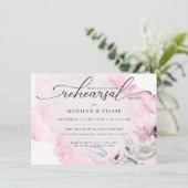 ウォーターカラーガーデンフローラピンクポピー招待状 招待状 (スタンド正面)