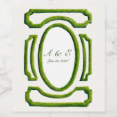 ウォーターカラーガーデンヘッジボトルラベル ワインラベル (シングルラベル)