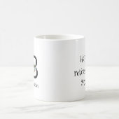 ウォーターカラーガーデンモノグラム退職コーヒーマグ コーヒーマグカップ (中央)