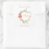 ウォーターカラーガーデンリースシール スクエアシール (バッグ)