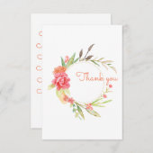 ウォーターカラーガーデンリース サンキューカード (正面/裏面)