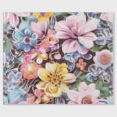 ウォーターカラーガーデンロマンス ラッピングペーパー (フラット)