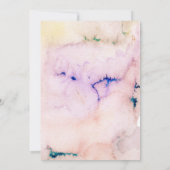 ウォーターカラーガーデン開花ブライダルシャワー招待 招待状 (裏面)