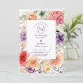ウォーターカラーガーデン開花結婚フローラ 招待状 (スタンド正面)