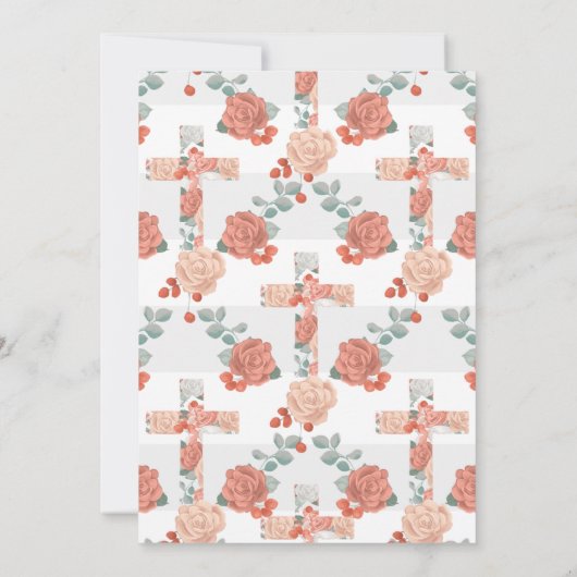 ウォーターカラーガールエンジェルバプテスマ招待状 招待状 (裏面)