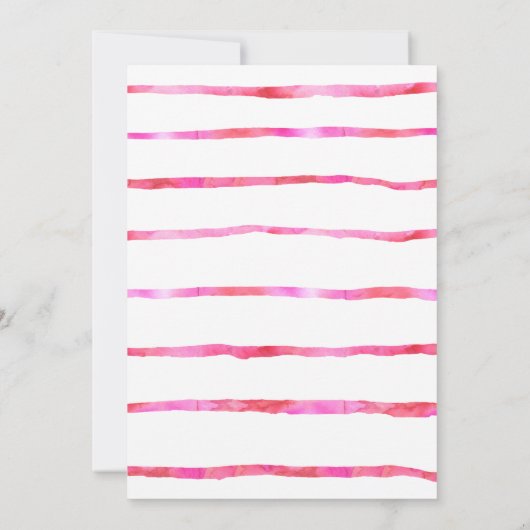 ウォーターカラーガールズガレンティンパーティの招待状 招待状 (裏面)