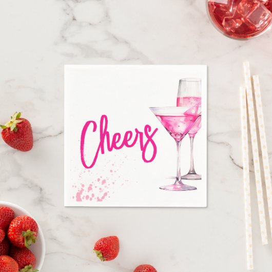 ウォーターカラーガールズガレンティーヌパーティー スタンダードカクテルナプキン (インサイチュ)