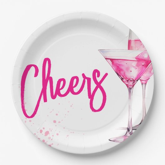 ウォーターカラーガールズガレンティーヌパーティー ペーパープレート (正面)