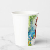 ウォーターカラーキッズオッター誕生日 紙コップ (右)