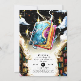 ウォーターカラーキッズパステルストーリーブック誕生日 招待状