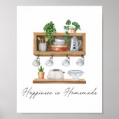 ウォーターカラーキッチンボホ料理引用文 ポスター (正面)