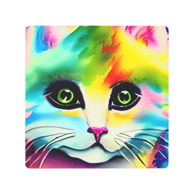 ウォーターカラーキットンメタルプリント メタルプリント (正面)