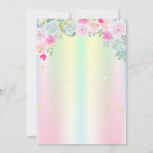 ウォーターカラーキャッスルファーズ虹色誕生日 招待状 (裏面)