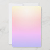 ウォーターカラーキャッスルプリンセスグラデーション誕生日 招待状 (裏面)