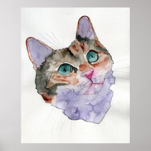 ウォーターカラーキャット ポスター (正面)