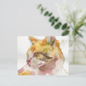 ウォーターカラーキャット ポストカード (スタンド正面)