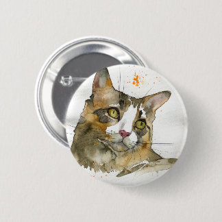 ウォーターカラーキャット 缶バッジ