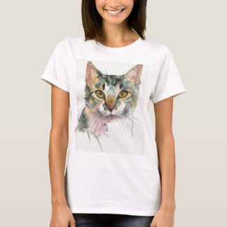 ウォーターカラーキャット Tシャツ