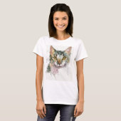 ウォーターカラーキャット Tシャツ (正面フル)