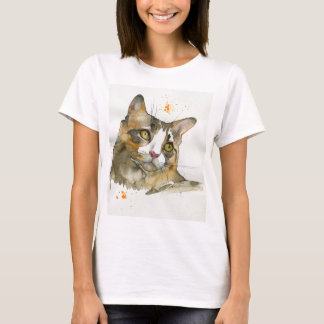 ウォーターカラーキャット Tシャツ