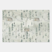 ウォーターカラーキャビンホリデイプレイド ラッピングペーパーシート (正面2)